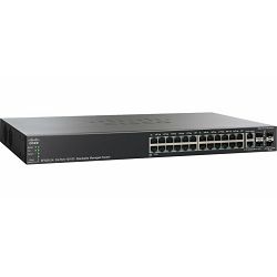 24-port 10/100 Stackable Managed Switch with Gigabit Uplinks