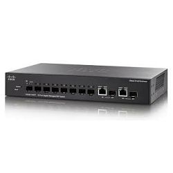 SG 300-10 10-port Gigabit Managed SFP Switch (8 SFP + 2 Comb