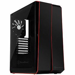 SilverStone REDLINE RL07 Midi Tower ATX Gaming Computer Case, Silent High Airflow Performance,  Full Tempered Glass, black