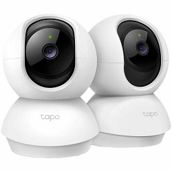 TP Link Tapo C210 2-Pack, Pan/Tilt Home Security Wi-Fi Camera, 2K (3MP) High-Definition Video, 360º horizontal range, Night Vision, Sound and Light Alarm, Motion Detection, Micro SD card-Up to 256GB, 