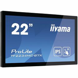 IIYAMA Monitor 21,5" PCAP Bezel Free 10P Touch with Anti-Fingerprint coating, 1920x1080, IPS panel, VGA, DisplayPort, HDMI, 305cd/m2 (with touch), Through Glass (Gloves) mode, 1000:1, 8ms, USB Touch I