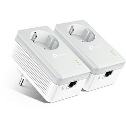 TP-Link AV600 Powerline mrežni adapter, 600Mbps, 1× mrežni ulaz, dodatna strujna utičnica, HomePlug AV (duplo pakiranje)