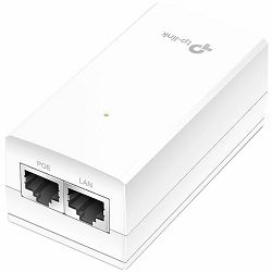 24V Passive POE adapter, maximum 12W power supply, 2 Giga Ethernet port, AC 100-120V~50/60Hz input, support wall mounting.