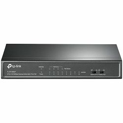 8-Port 10/100Mbps Unmanaged Switch with 4-Port PoE, metal case, desktop mount, PoE budget 41W.