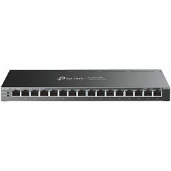 TP-Link TL-SG116P 16-Port Gigabit Desktop Switch with 16-Port PoE+, 802.3at/af, 120 W PoE Power, Desktop Steel Case, Extend Mode for 250m PoE Transmitting, Priority Mode for Port1-4, Isolation Mode, P