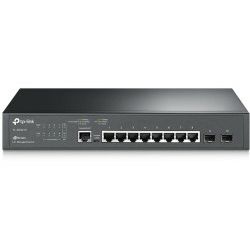 TP-Link JetStream 8-port Gigabit L2 upravljiv preklopnik (Switch), 8×10/100/1000M RJ45 ports, 2×Gigabit SFP, 1U 13" rack-mount