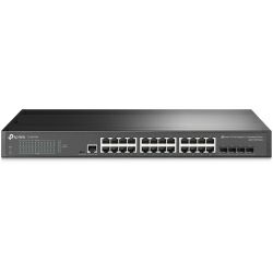 TP-Link JetStream 24-port Gigabit Smart preklopnik (Switch), 24×10/100/1000M RJ45 ports, 4×Gigabit SFP, 1U 19" rack mount