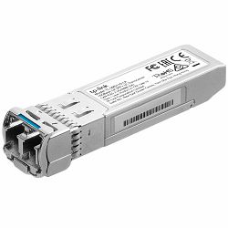 TP-Link TL-SM5110-LR 10GBase-LR SFP+ LC Transceiver, Single-mode SFP+ LC Transceiver, Hot-Pluggable, Supports Digital Diagnostic Monitoring (DDM), 1310 nm Single-mode, LC Duplex Connector, Up to 10 km