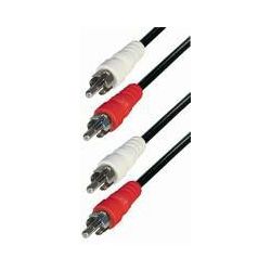 Transmedia 2x RCA-plug - 2x RCA-jack, 5m