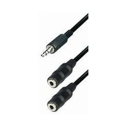 Transmedia Connecting Cable 3,5 mm plug -2x 3,5 mm jack