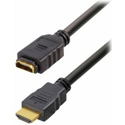 Transmedia High Speed HDMI-cable w Ethernet, HDMI-plug- HDMI-jack, 1,5m