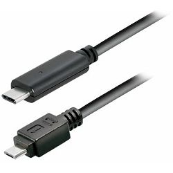 Transmedia USB type C plug - USB 2.0 type B Micro B plug, 1,0 m