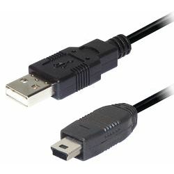 Transmedia USB A to 5 pin mini Kabel 0,3m