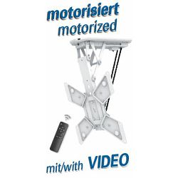 Transmedia Motorized Folding Suspension Bracket for LCD Monitor 23"-55" White