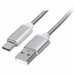 Transmedia USB type C plug - USB type A plug 1m MAGNETIC