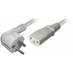 Transmedia Power Cable CEE 7 7 plug angled - IEC 320 C13 Jack