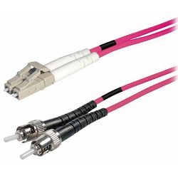Transmedia Fibre optic MM OM4 Duplex Patch cable LC-ST 2m