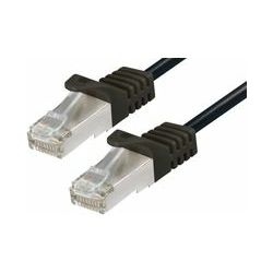 Transmedia CAT6a SFTP Patch Cable 1m black