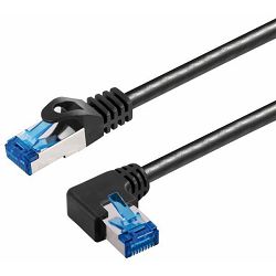 Transmedia Cat6A SFTP Patch Cable, RJ45 plug angled left, 3m