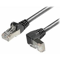 Transmedia Cat6A SFTP Patch Cable, RJ45 plug angled up, 5m