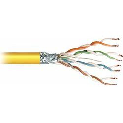 Transmedia SFTP-Cable, Stranded Wire, CAT5e. yellow, on spool, 100 m