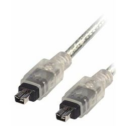 Transmedia Firewire 4 pin plug to 4 pin, 3m transparent