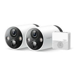 TP-Link bežične vanjske kamere (2 kom)+Tapo H200 hub, 2K QHD (2560×1440), H.264 video, RJ45, microSD do 256GB, Day/Night full color, IP65, 5200mAh punjiva baterija, Android/iOS podrška