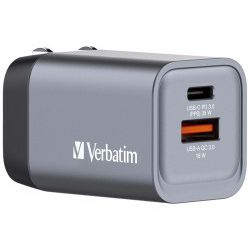 Verbatim GNC-35 GaN Charger 2 Port 35W USB A/C