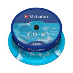 CD-R Verbatim 700MB 52× DataLife 25 pack spindle EP