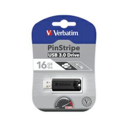 Verbatim USB3.0 StorenGo PinStripe 16GB, crni