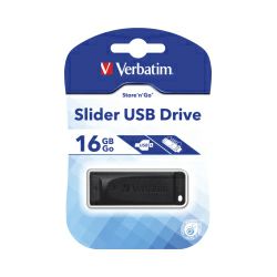 Verbatim USB2.0 StorenGo Slider 16GB, crni