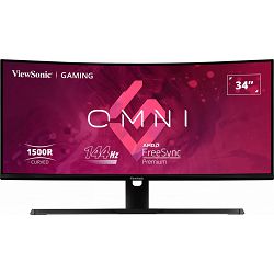 ViewSonic Monitor VX3418-2KPC, 34" 3440x1440, VA, 144Hz-1ms, 2xHDMI,2xDP, Speak.