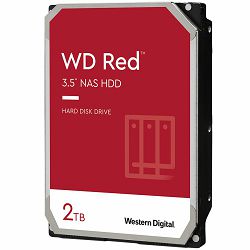 HDD NAS WD Red Plus 2TB CMR, 3.5, 128MB, 5400 RPM, SATA, TBW: 180