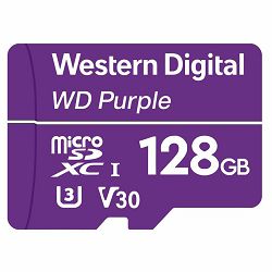 MicroSDXC Card WD Purple SC QD101 Ultra Endurance 128GB, SDA 6.0, Speed Class 10, TBW 64