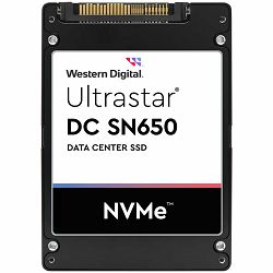 SSD Server WD Ultrastar DC SN650 NVMe 7.68TB 2.5"x15mm, BICS5 3D TLC, PCIe Gen4, U.3, SE, Read/Write: 6500/1900 MBps, IOPS 705K/74K, TBW 14000, DWPD 1, SKU: 0TS2433