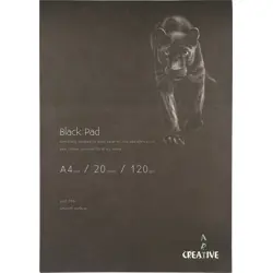 Blok za crtanje CREATIVE A4 crni 120gr. 20L 75327 P60