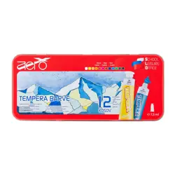 Boje tempere 7,5ml, 12/1 u limenoj kutiji, Triglav, Aero