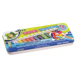 Boje tempere Jolly 12/1, 7,5 ml, metalna kutija