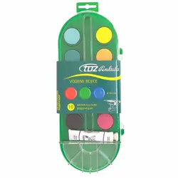 Boje vodene 10 boja+ bijela tempera, fi 28 mm Toz