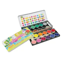 Boje vodene Jolly fi 30 mm 24 boja+2 kista+bijela tempera u metalnoj kutiji