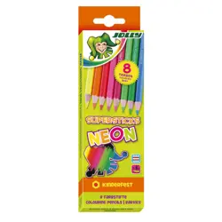 Bojice drvene Jolly Kinderfest Neon mix 8/1