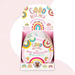 Čestitka/kuverta mini s naljepnicama 36 kom GOOD FEELINGS P12/144 NETTO