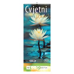 "CVJETNI PLANER" 13 list., dim: 22x55cm,  PVC vrećica, P/50, color kalendar