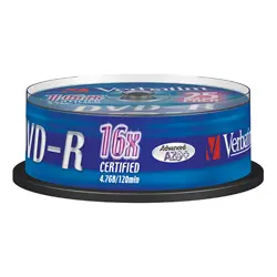 DVD-R 16x spindle Verbatim 25/1 43522