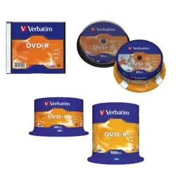 DVD-R Verbatim 4,7 GB/120 min 16x, spindle, 10/1, 43523