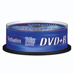 DVD+R Verbatim 43500 1/25 spindle 16x