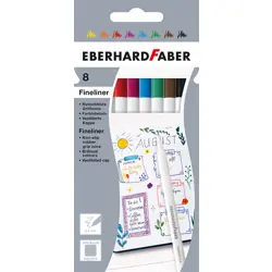 Flomaster fineliner EBERHARD FABER GenTrend 0,4 set 8 boja P6/120