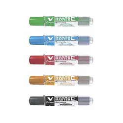 Flomaster Pilot, marker za bijelu ploču, WBMA-VBM-55, 2-3 mm, set od 5 boja, blister