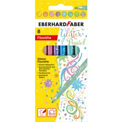 Flomasteri 8/1 pastelni s gliterima Eberhard Faber
