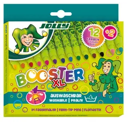 Flomasteri Jolly Booster XL 12 boja+2 boje gratis